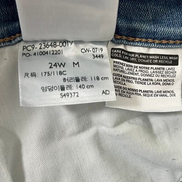 Levi’s Classic Straight Mid Rise Jeans Plus Size‎ 24W Light Wash Cotton Zip NEW - Picture 9 of 9